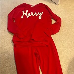 Merry red sweatsuit